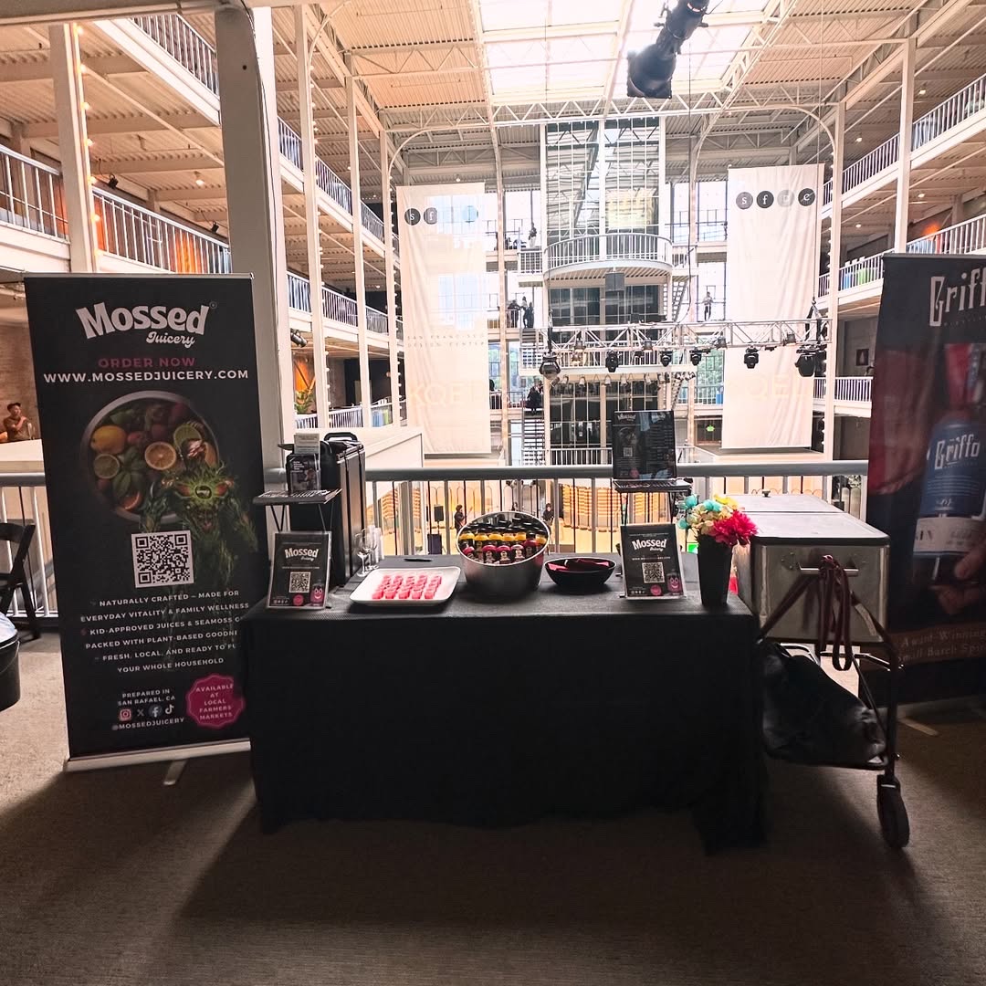 Mossed Juicery community event booth
